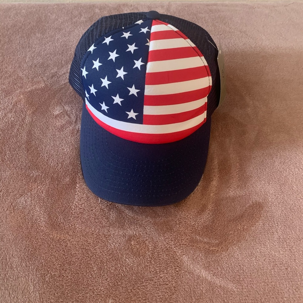 USA Flag Graphic Foam Mens Trucker Cap